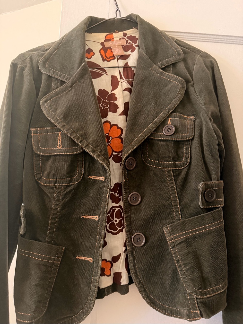 VINTAGE Y2K Twenty One Corduroy Utility Blazer Jacket